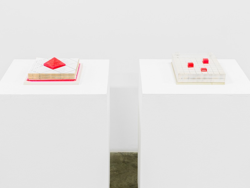 Barbara T Smith
Pyramid and Memo Pad Xerox sculptures
Installation View 
2013