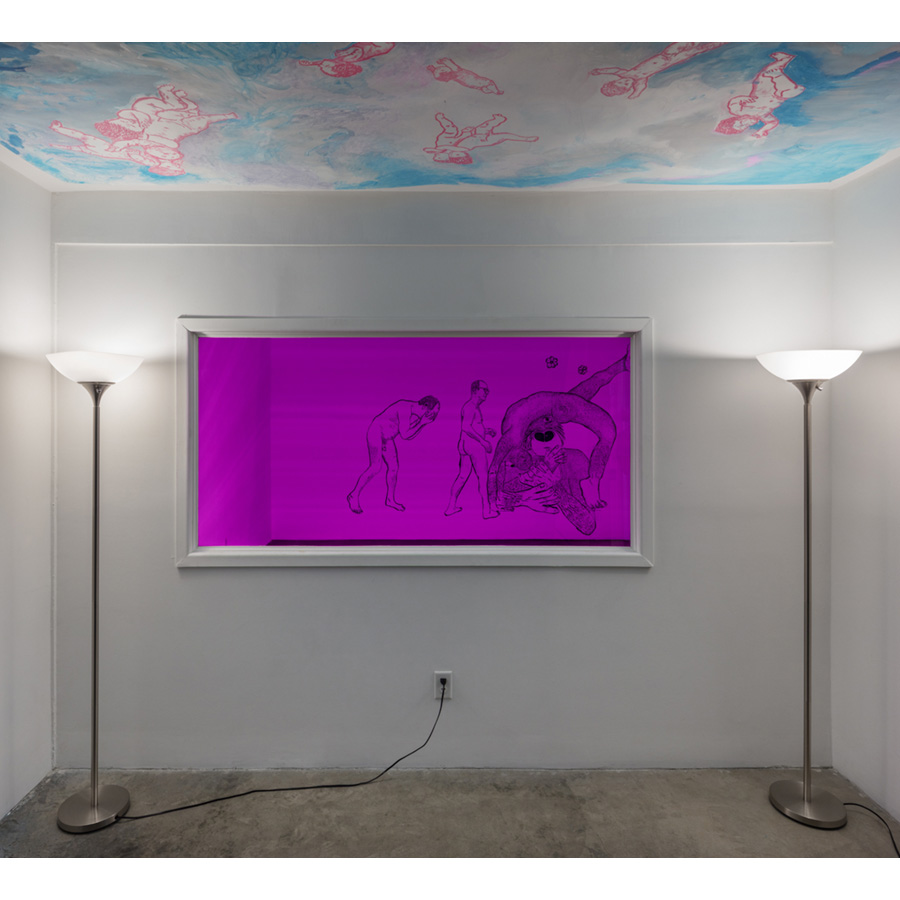 Benjamin Weissman
Out Of Eden, 2017
Pastel, charcoal, gouache, charcoal
installation view