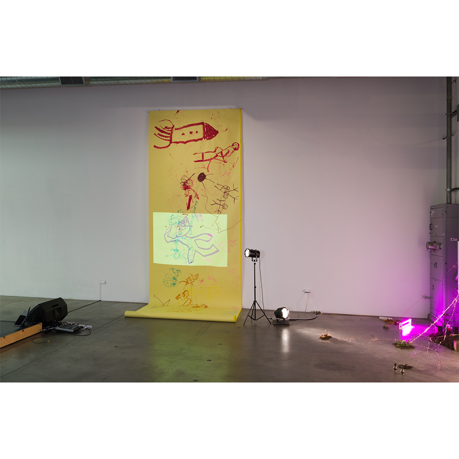 “Knees, Schools, Urges” installation view, The Box LA, 2022. Photo by: Fredrik Nilsen Studio.